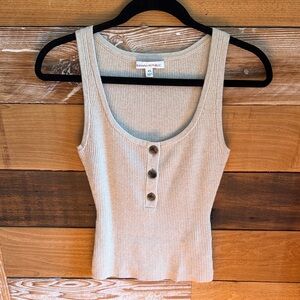 BR Ribbed Button Down Tank